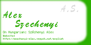 alex szechenyi business card